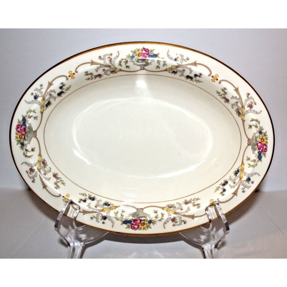 Pair 2 Vintage Lamberton Dorothea China 10" Oval Serving Bowls